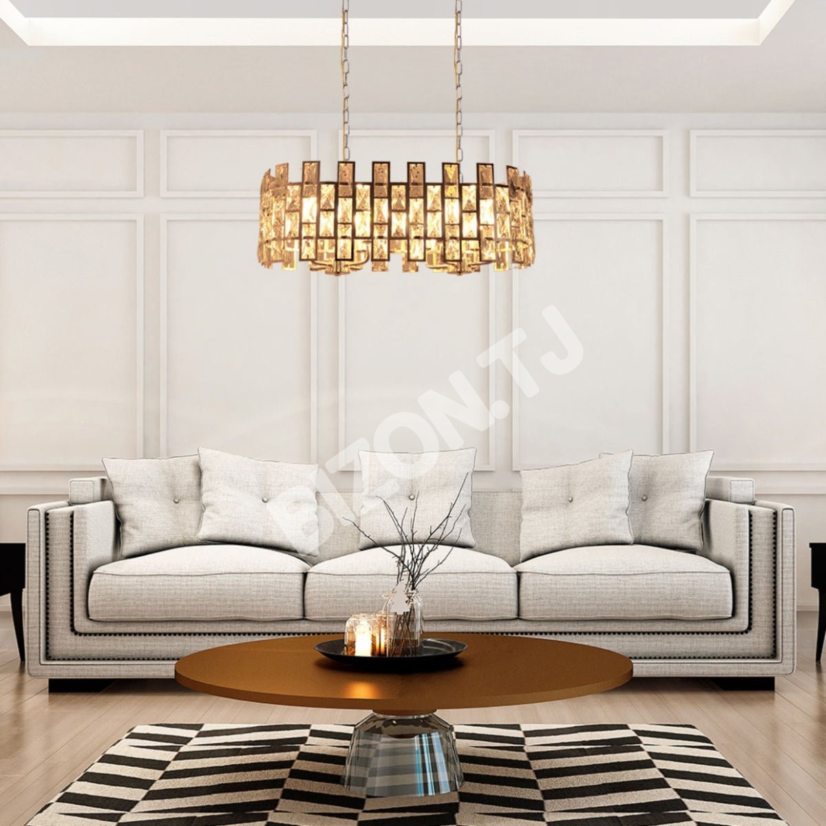 Светильник Coffin Stone золотой металл Castle Crystal Island Chandelier потолочный светильник с 8xE14 Fitting, 158-19425 10