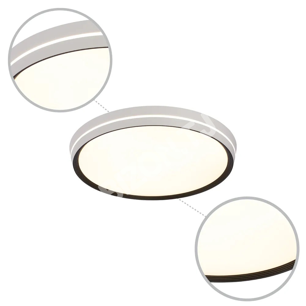 Светильник LED потолочный Светильник EGLO 40Wx2 черный D500 6000 К / 40, 165-16027 6
