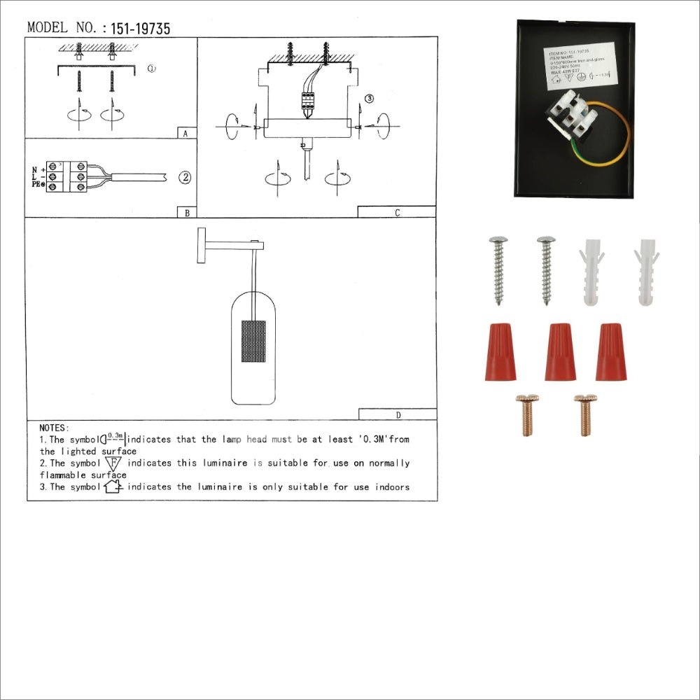 Бра Clear Cylinder стекло золотой Cage черный Body настенный светильник с E27 Fitting, 151-19735 8