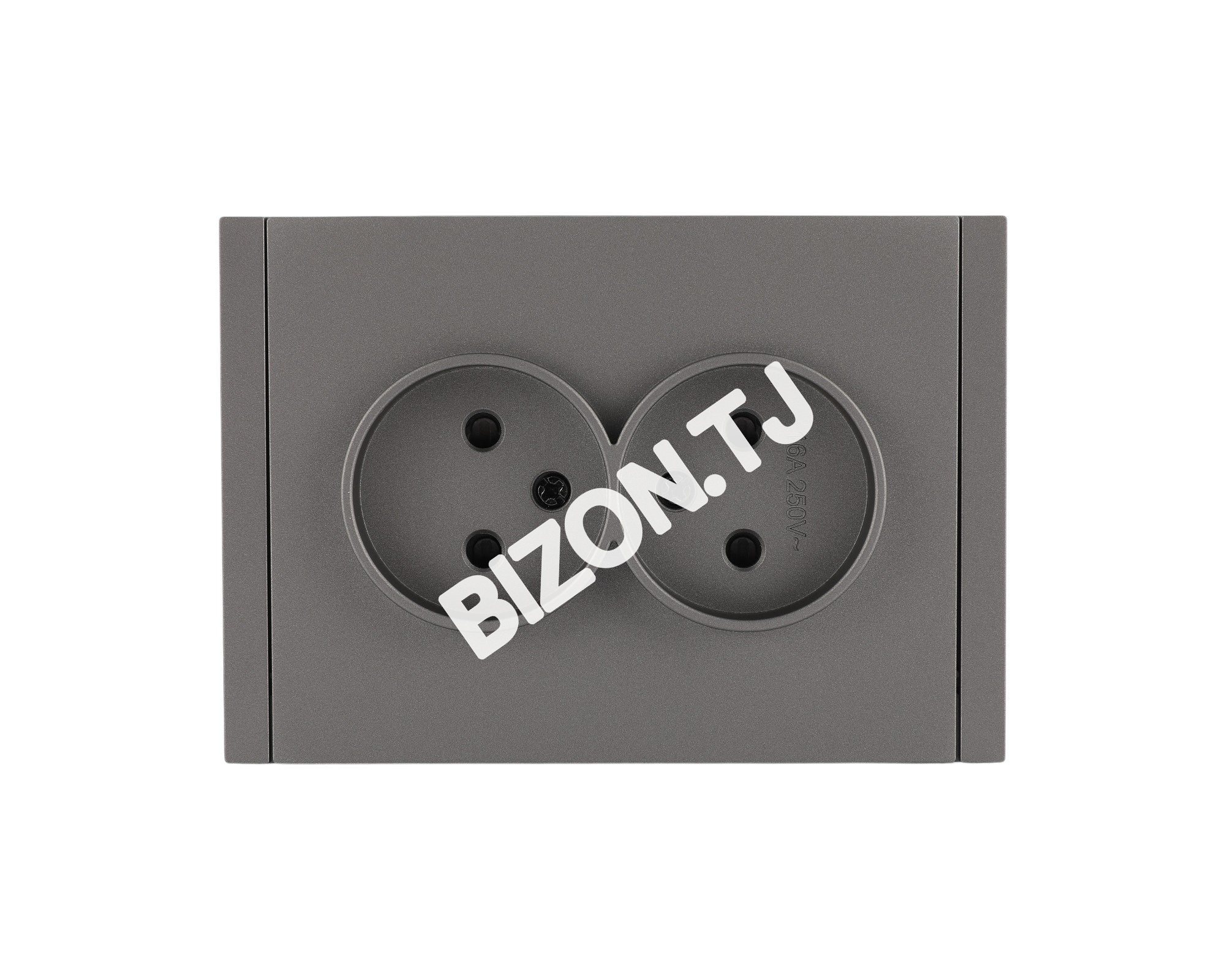 Розетка 2-я 2pin б / з, с / у, Черная, серия NIZMO, ELECTRIC 84 / 7, 283-03518 16