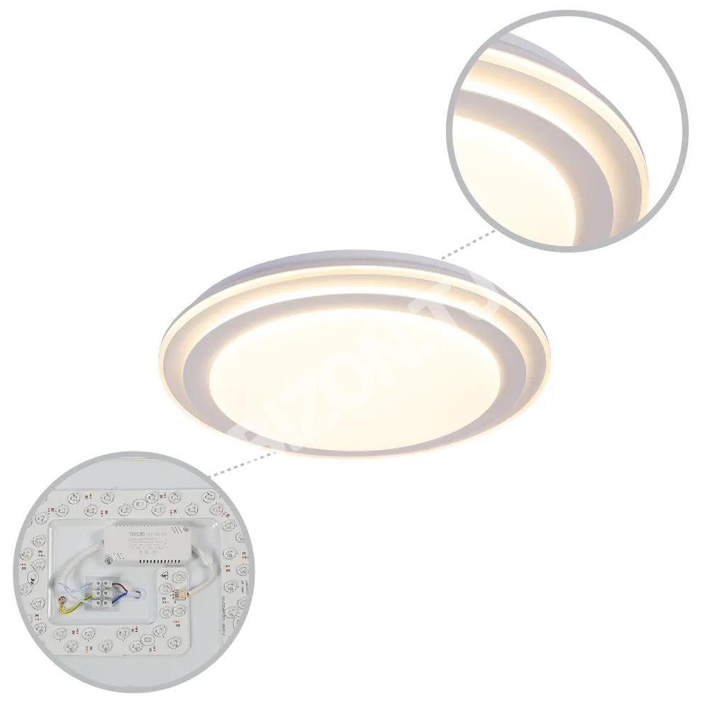 Светильник LED потолочный Светильник STL500 40Wx2 белый D500 6000 К, 165-16004 6