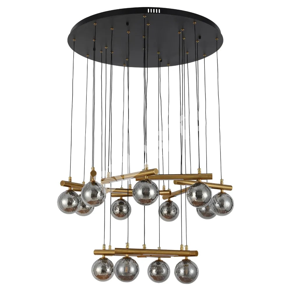 Люстра LED Люстра 67028-13 Smoke 13xG9+LED 3000 К, 159-18318