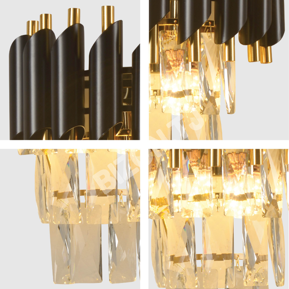 Бра 1101 E14×2 черный+золотой, 151-19912 13