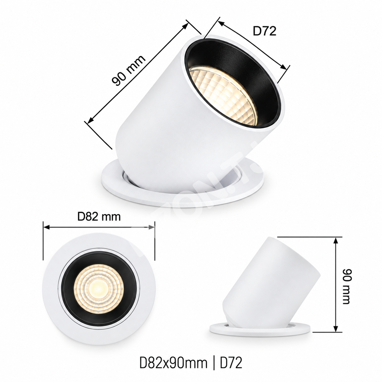 Светильник LED даунлайт FS09 белый 7 Вт 3CCT, 165-03588 5