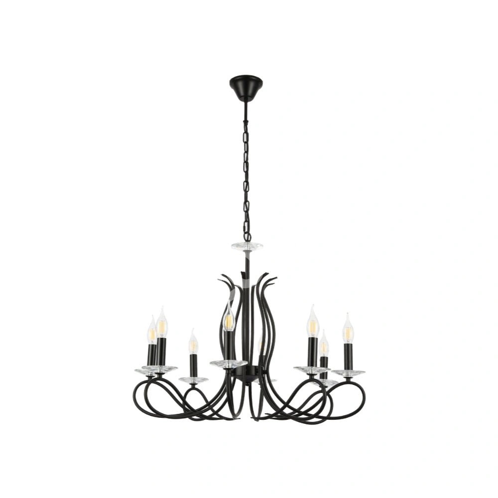 Светильник Candle Vintage Rustic черный French Chandelier потолочный светильник 3 or 5 or 8 Fittings, 156-18146 3
