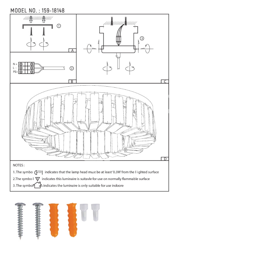 Люстра Crystal круглый Flush Chandelier светильник D500 золотой E14, 159-18148 8