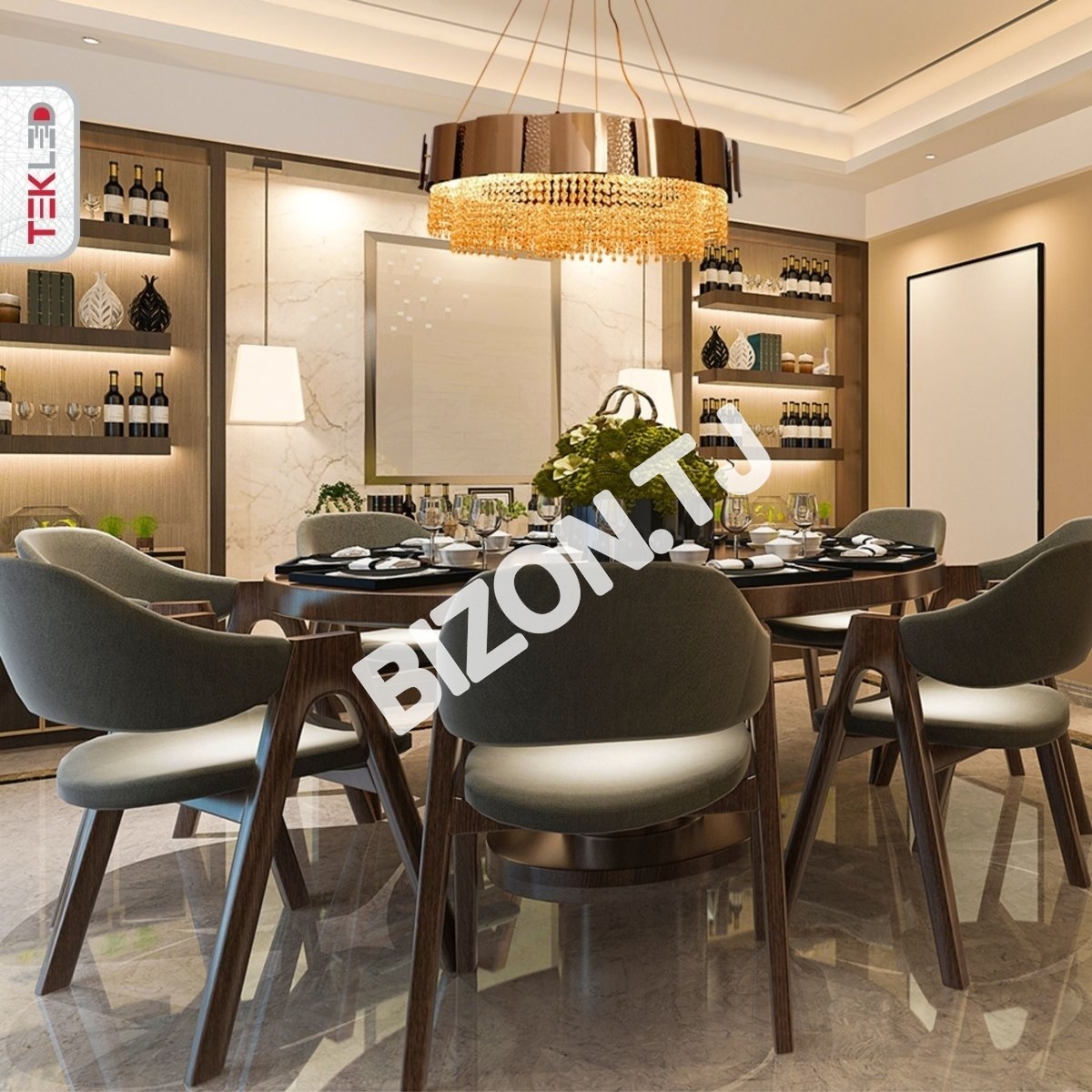 Светильник Octagon Crystal золотой металл Chandelier потолочный светильник D800 с 12xE14, 156-19578 12