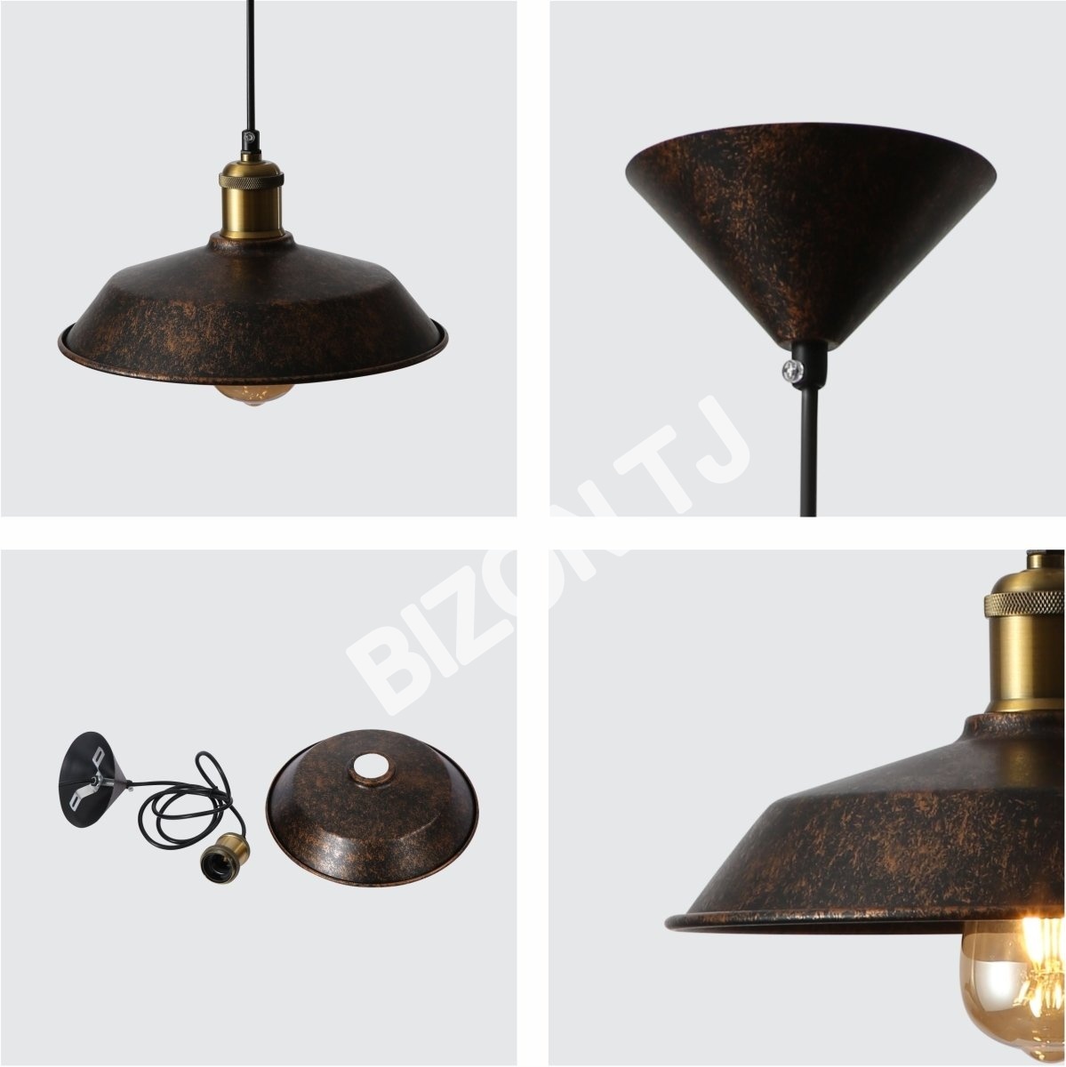 Светильник подвеснойMD50629A-1S E27 D260 RUST, 150-18180 3