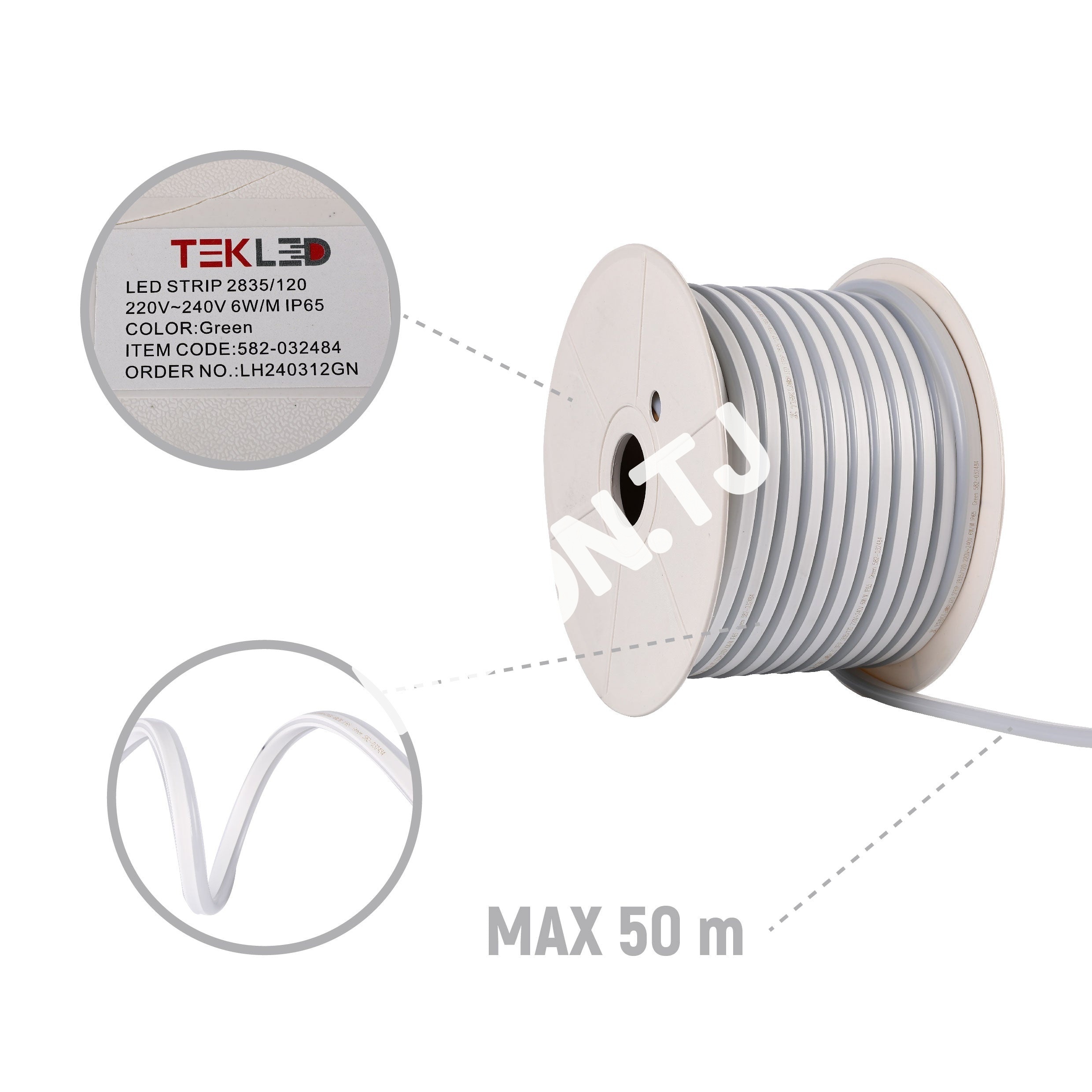 LED Лента 2835 розовый SOFT 6 Вт / M 220 В IP6510, 582-032487 32