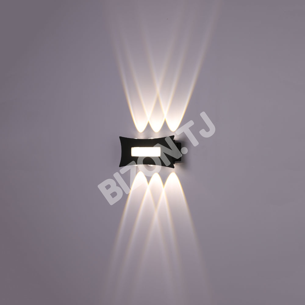 Современный декоративный Up Down LED настенный светильник черный 400, 182-03438