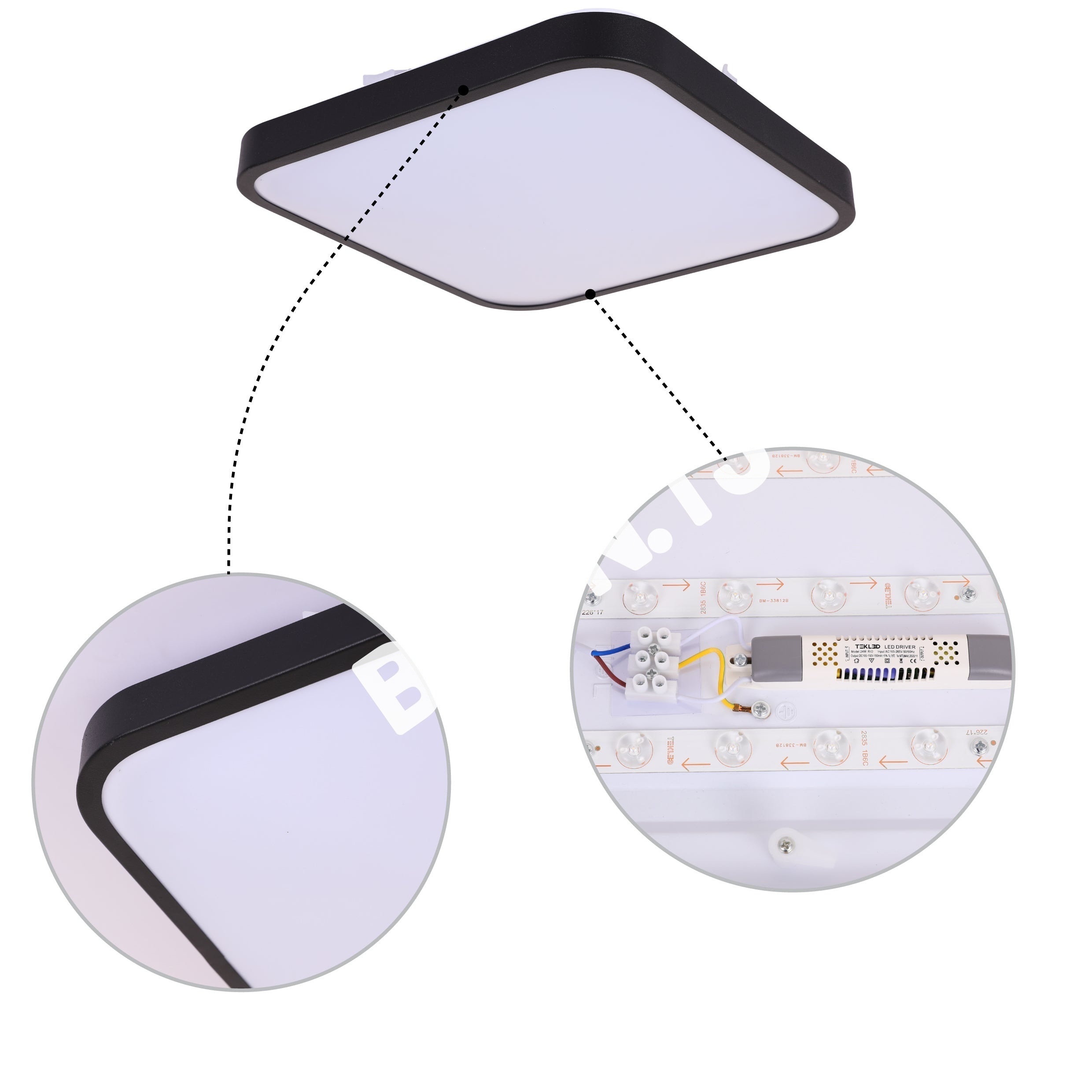 LED RIO-рамка 36 Вт черный 4000 К, 118-03264 14