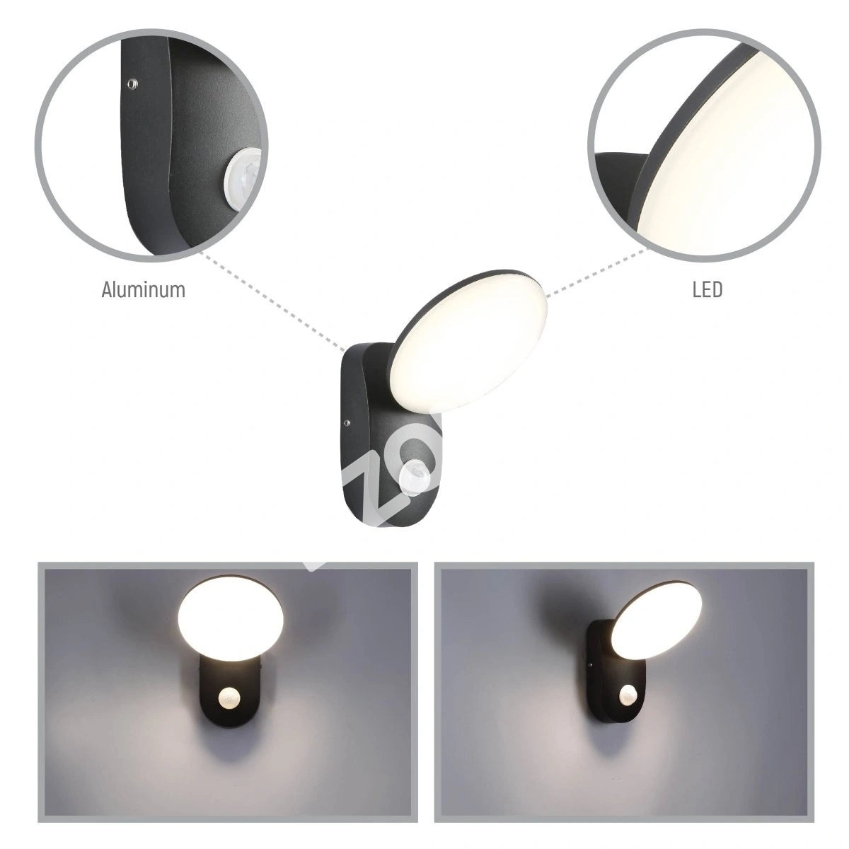 Светильник LED WY3020 2×1 Вт датчик 4000 К черный UK, 182-03373 9