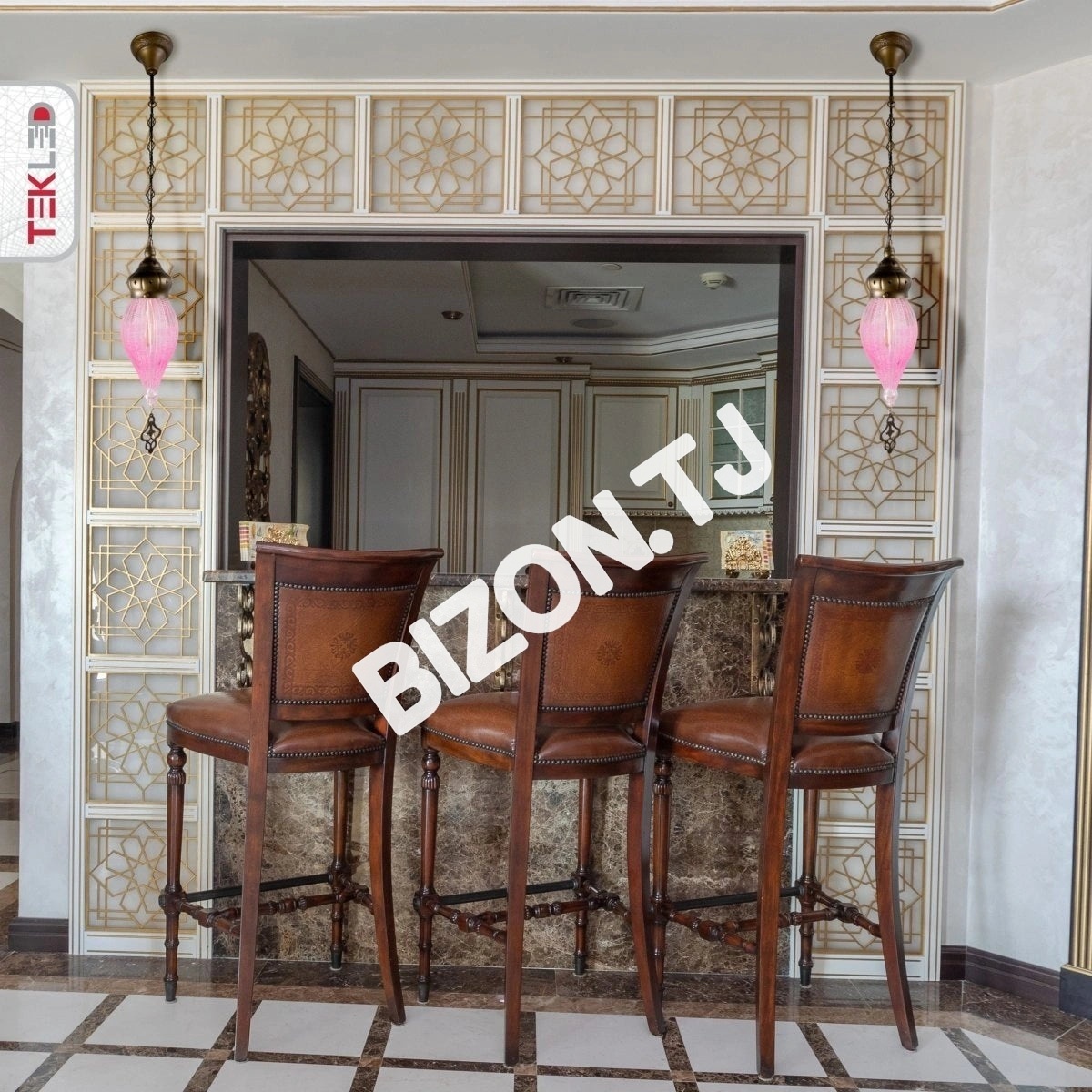 Светильник Moroccan Style антик латунь and красный стекло подвесной потолочный светильник E27, 158-19558 23