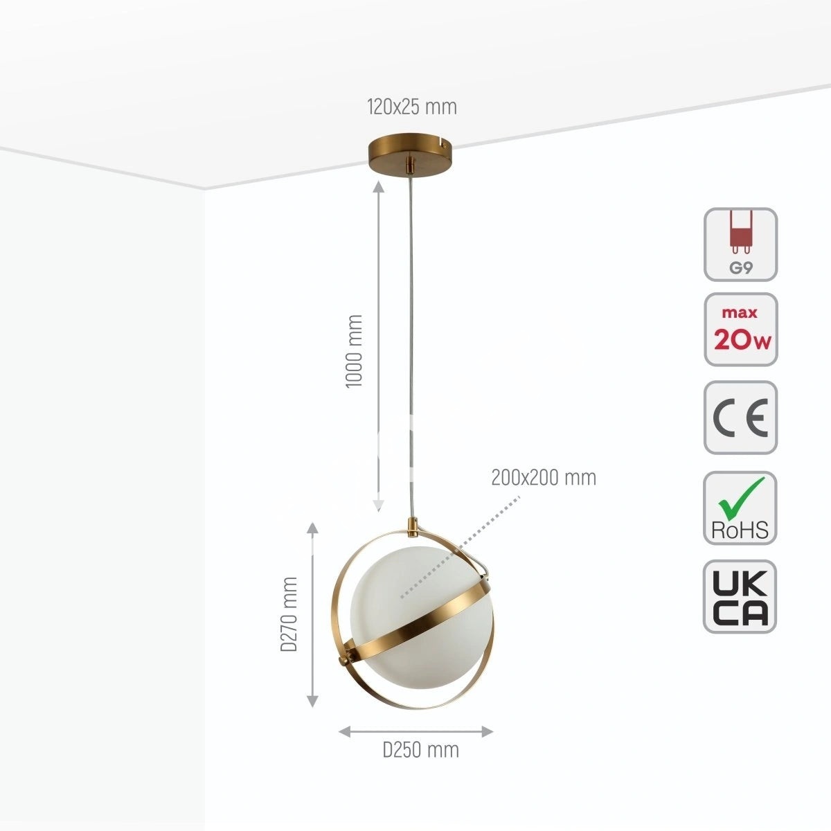 Люстра Chandelier MD53109-1S G9 белый+золотой, 158-19594 5