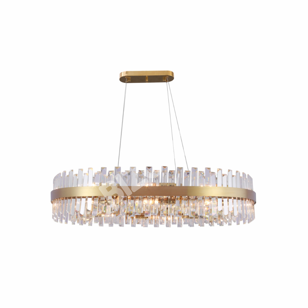Светильник Coffin Crystal золотой металл Island Chandelier потолочный светильник L900 с 18xE14, 156-19562 4