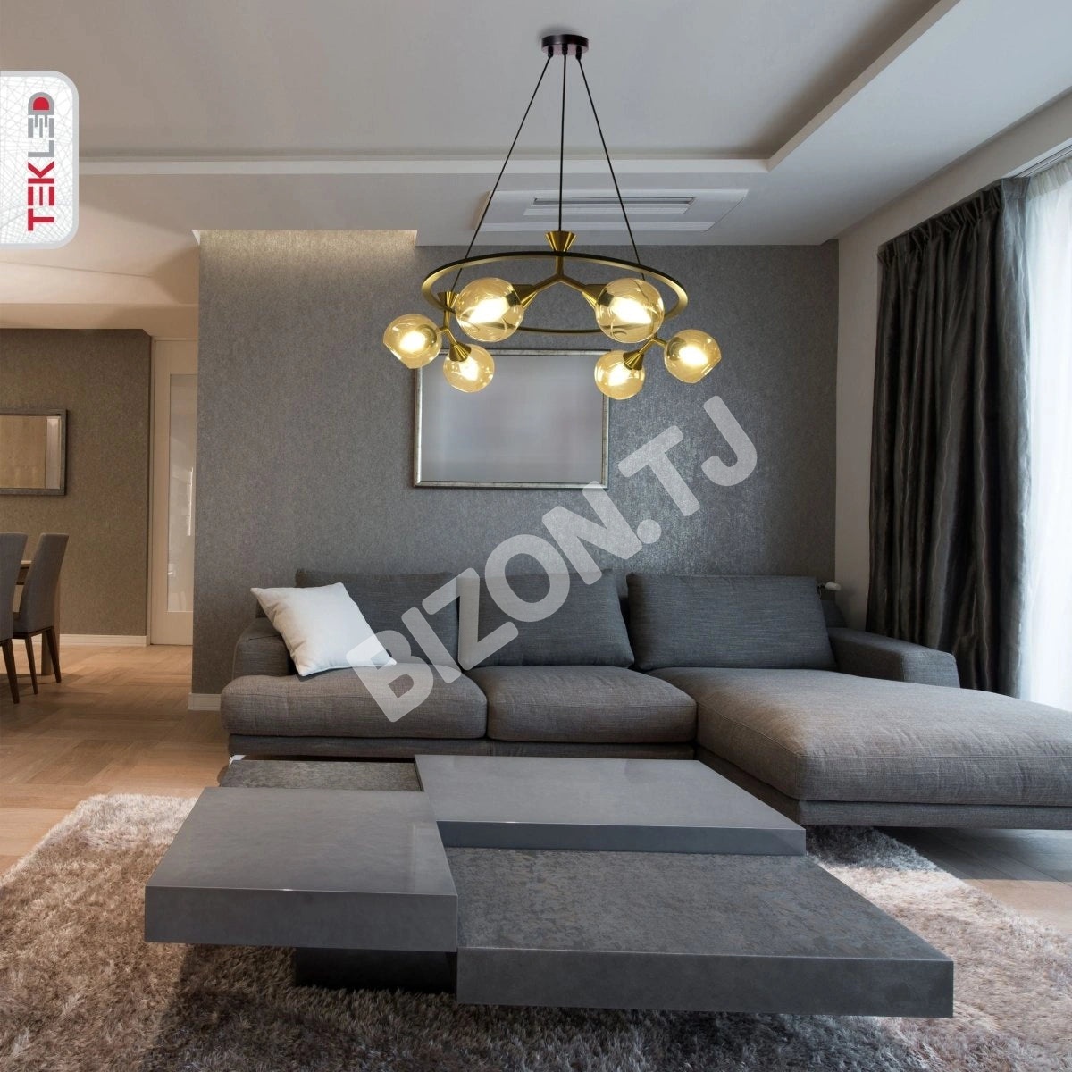 Люстра LOCANDA 40 Вт 6xE14 AMBER стекло, 159-17388 7