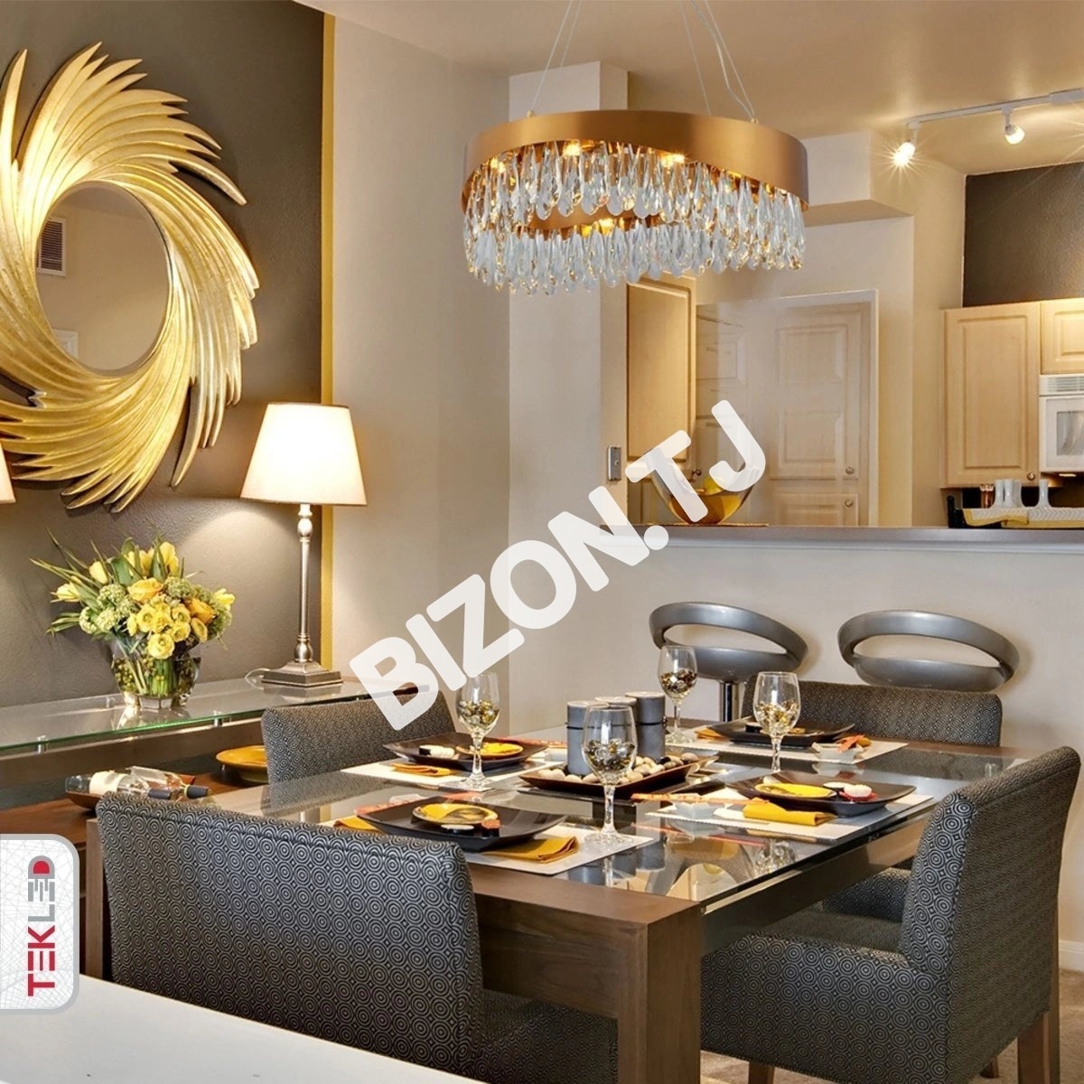 Люстра Chandelier BLK D800H220 12xG9 STAINLESS, 156-19570 14