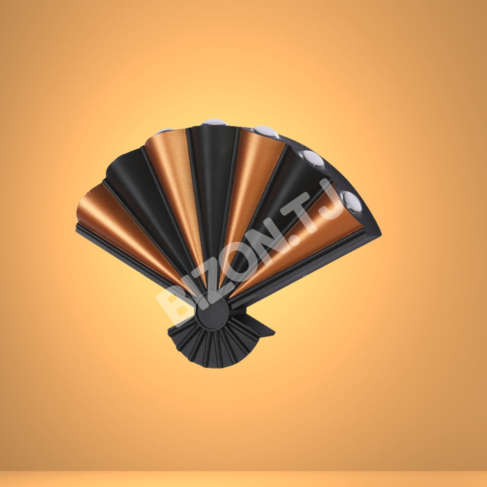 Современный Folding Fan 8 way LED настенный светильник черный 3000, 182-03443 2