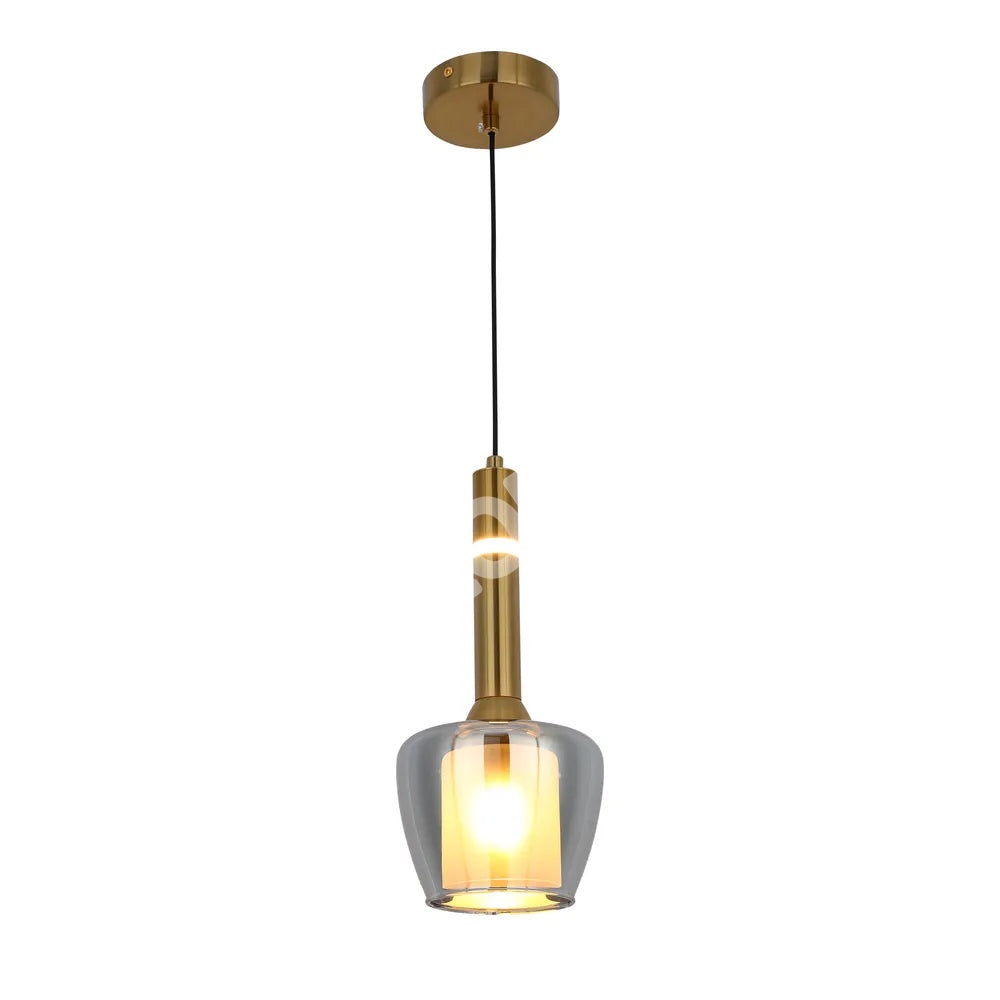 Люстра 66975-1A Smoke 1xE27+LED 3000 К, 159-18304