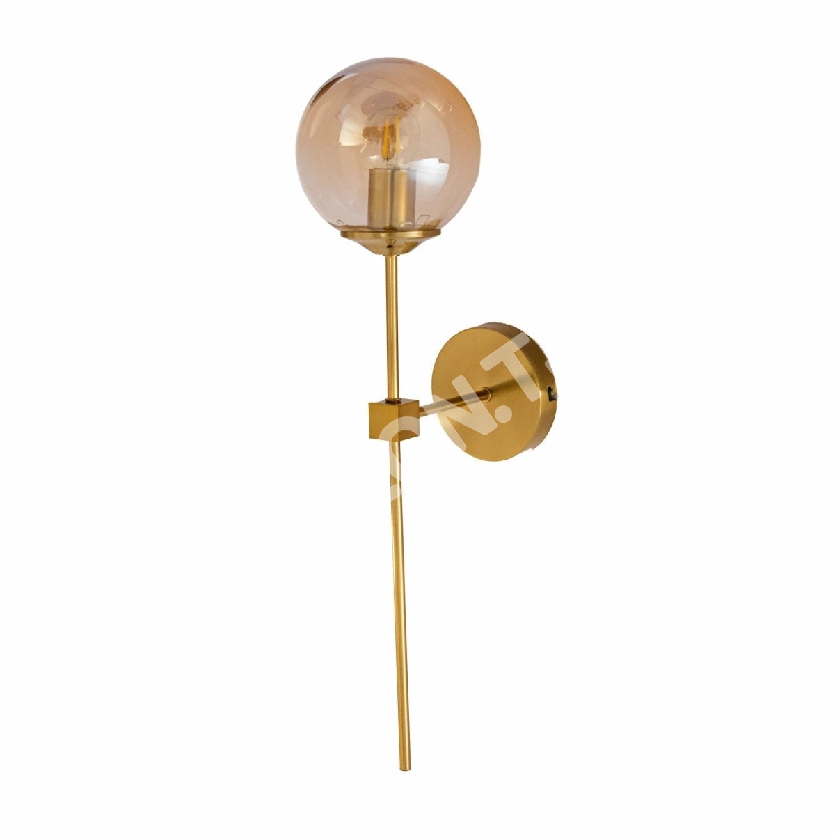 Бра Amber стекло золотой металл настенный светильник L с E27 Fitting, 151-19728
