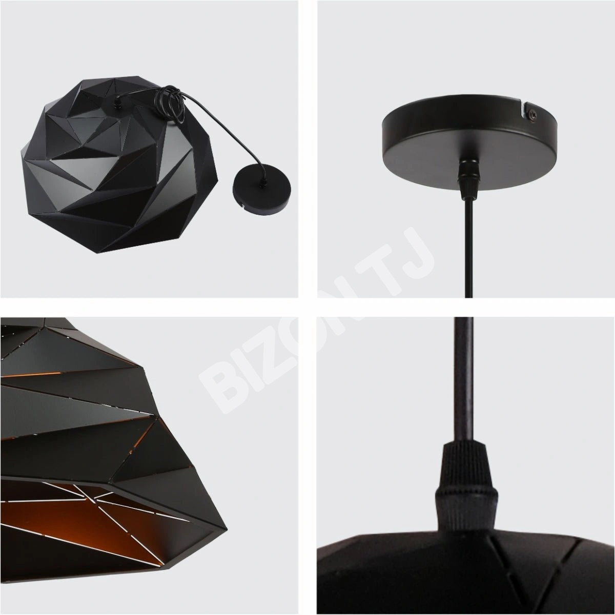 Черный золотой металл Laser Cut Dome современный подвесной светильник D450 с E27 Fitting, 150-18150 7