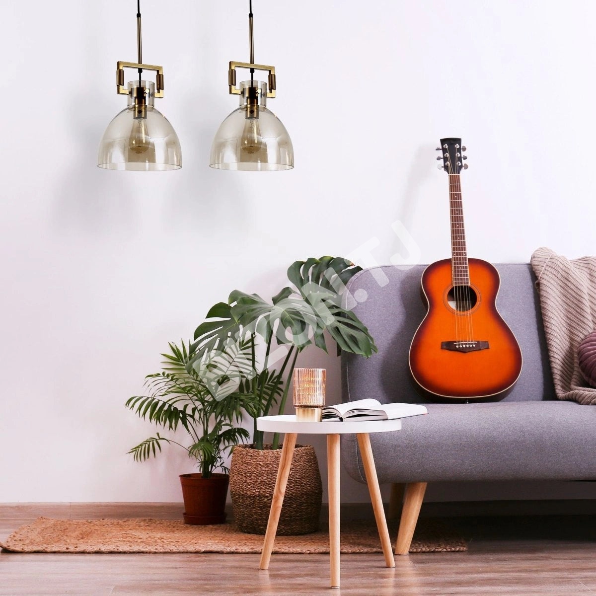 Люстра Chandelier 8658-1A AM E27 AMBER стекло (T, 156-19470 14