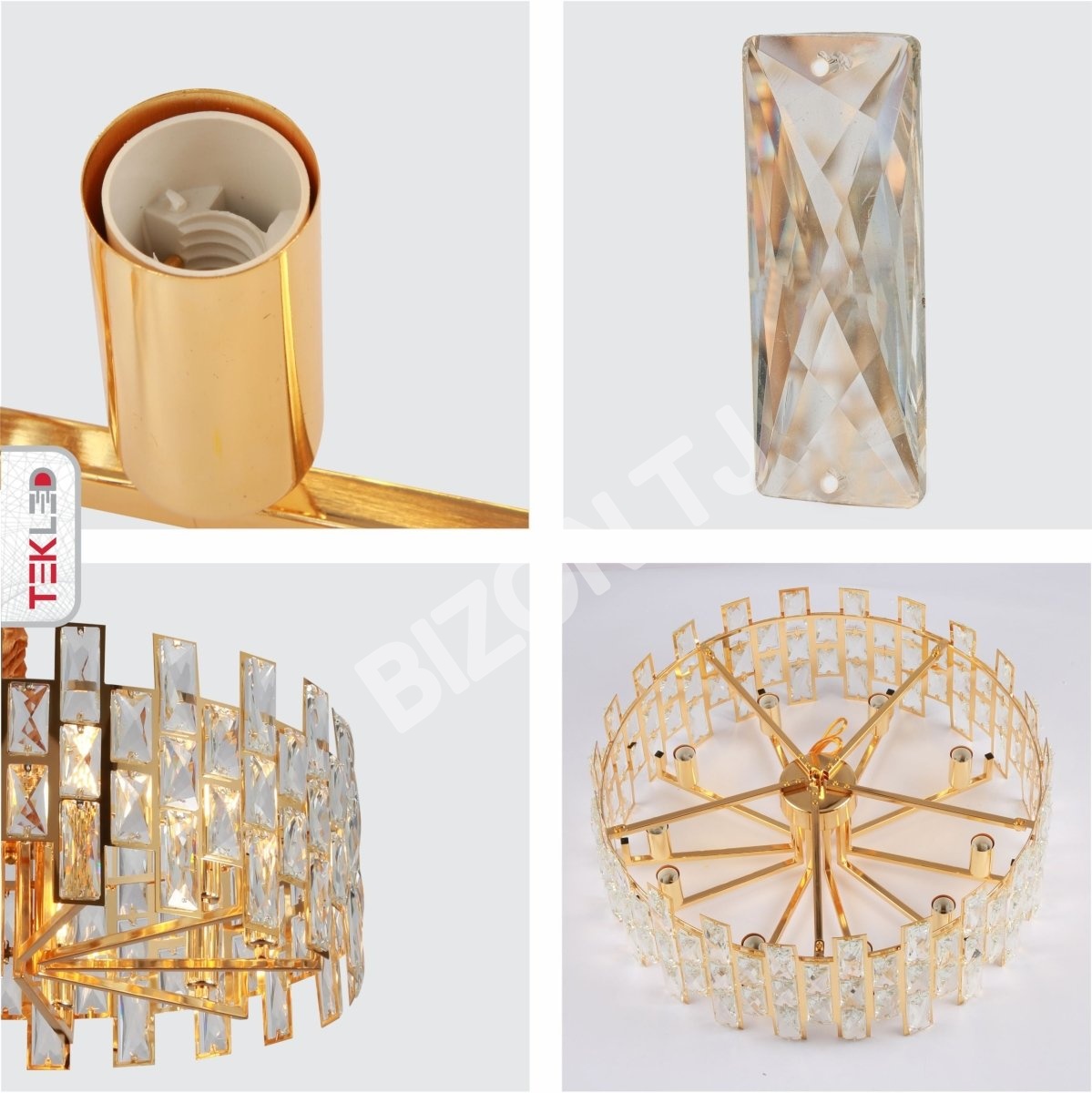 Светильник Coffin Stone золотой металл Castle Crystal Island Chandelier потолочный светильник с 8xE14 Fitting, 158-19425 5