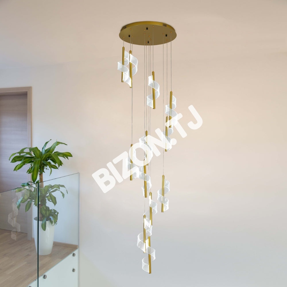 Люстра LED PA0043 60Wx12 хром D500xH1200 CCT Changeble, 159-18136 11