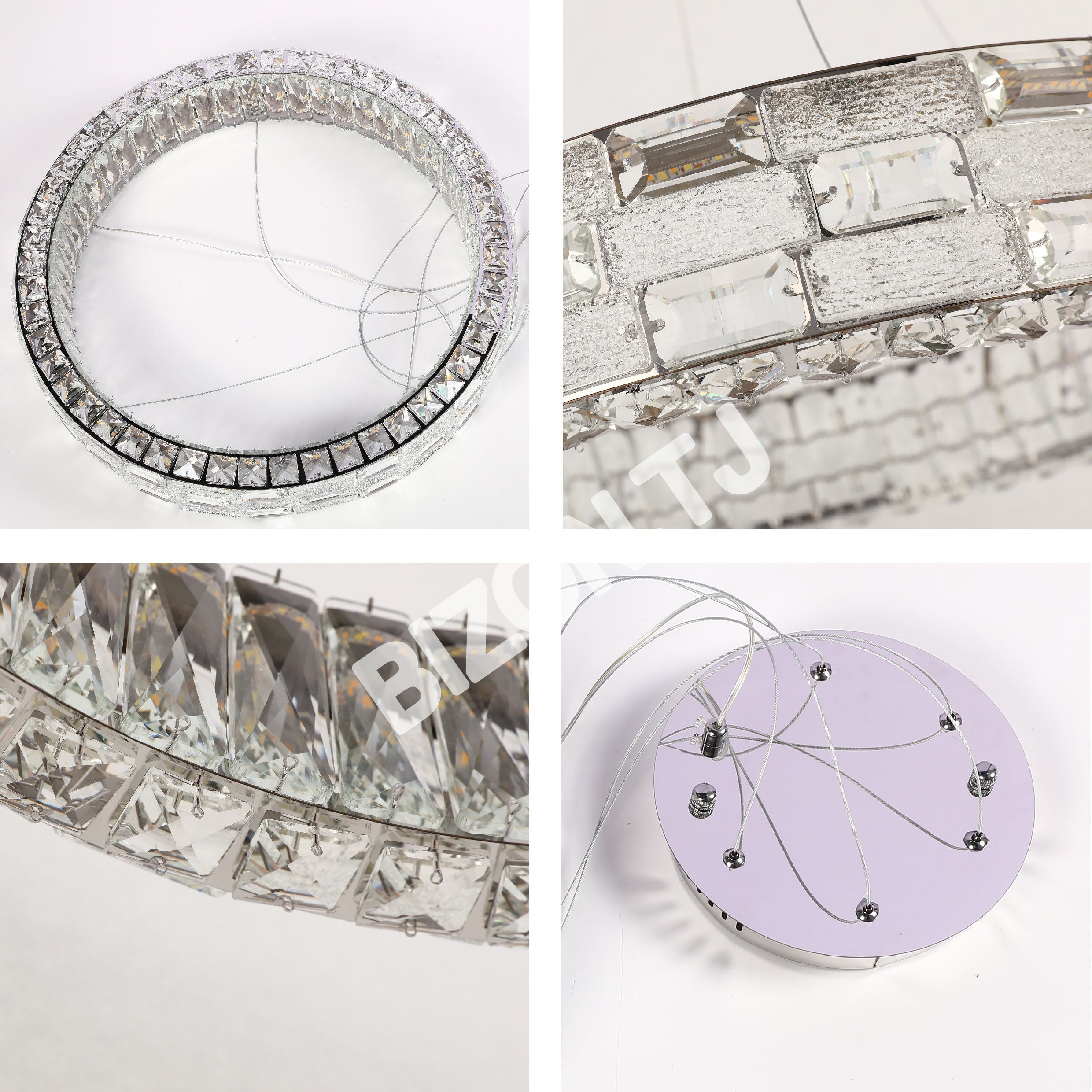 Люстра Crystal хром CB701 D500мм 3 Colour (с ди, 159-18334 18