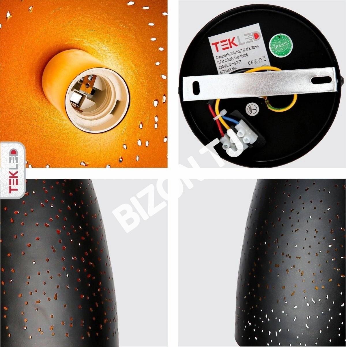 Черный золотой Dome Moroccan Night Milkyway потолочный подвесной светильник с E27 Fitting, 150-18380 15