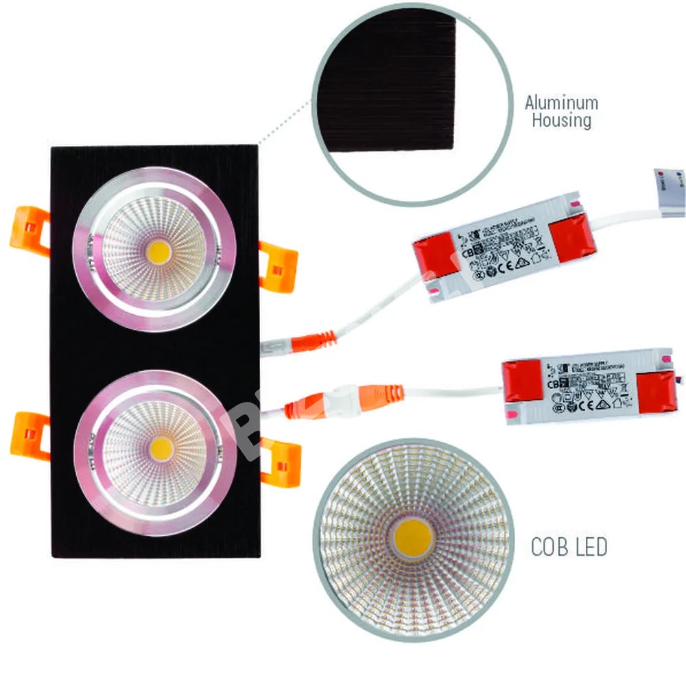 Светильник LED OC003B 2×5 Вт 4000 К черный UK IP20 3, 165-0332792 6