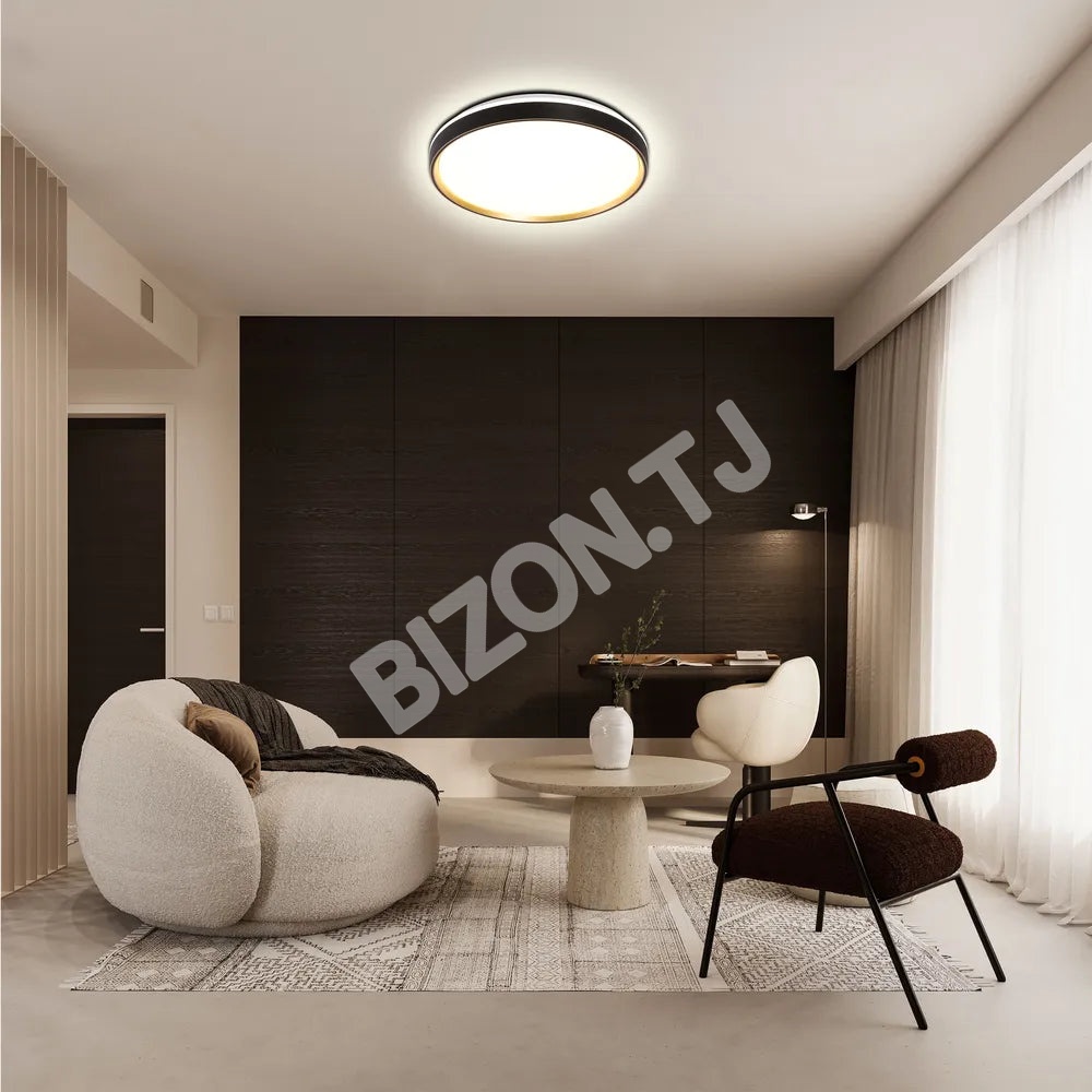 Светильник LED потолочный Светильник BG500 40Wx2 черный золотой D500 60, 165-16007 3