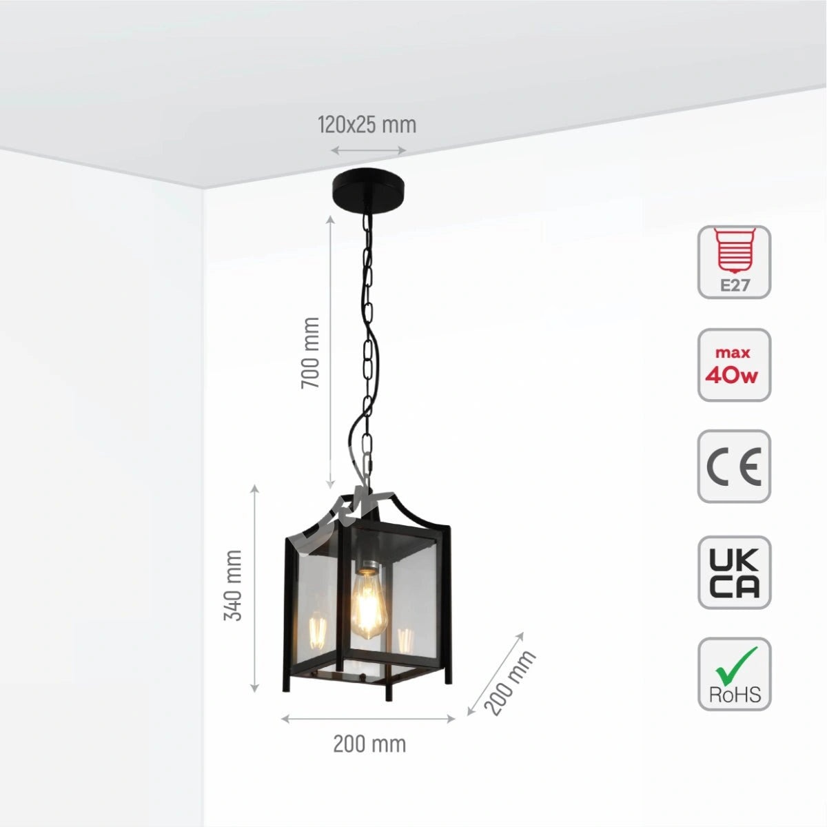 Cube Retro Traditional Lantern подвесной потолочный Lig, 159-17868 2