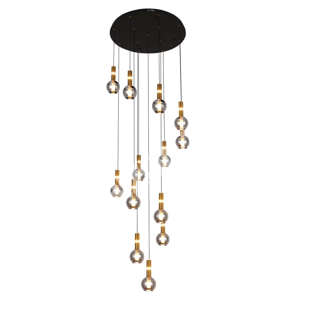 Люстра 67023-13 Smoke стекло 13xG9+LED 3000 К, 159-18268