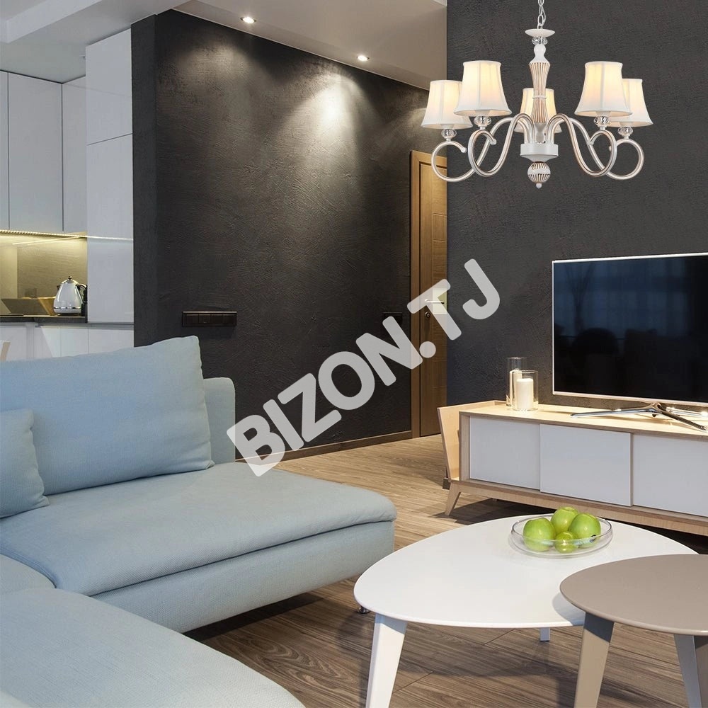 Люстра S2563 8xE4 белый 800×800, 159-17838 17