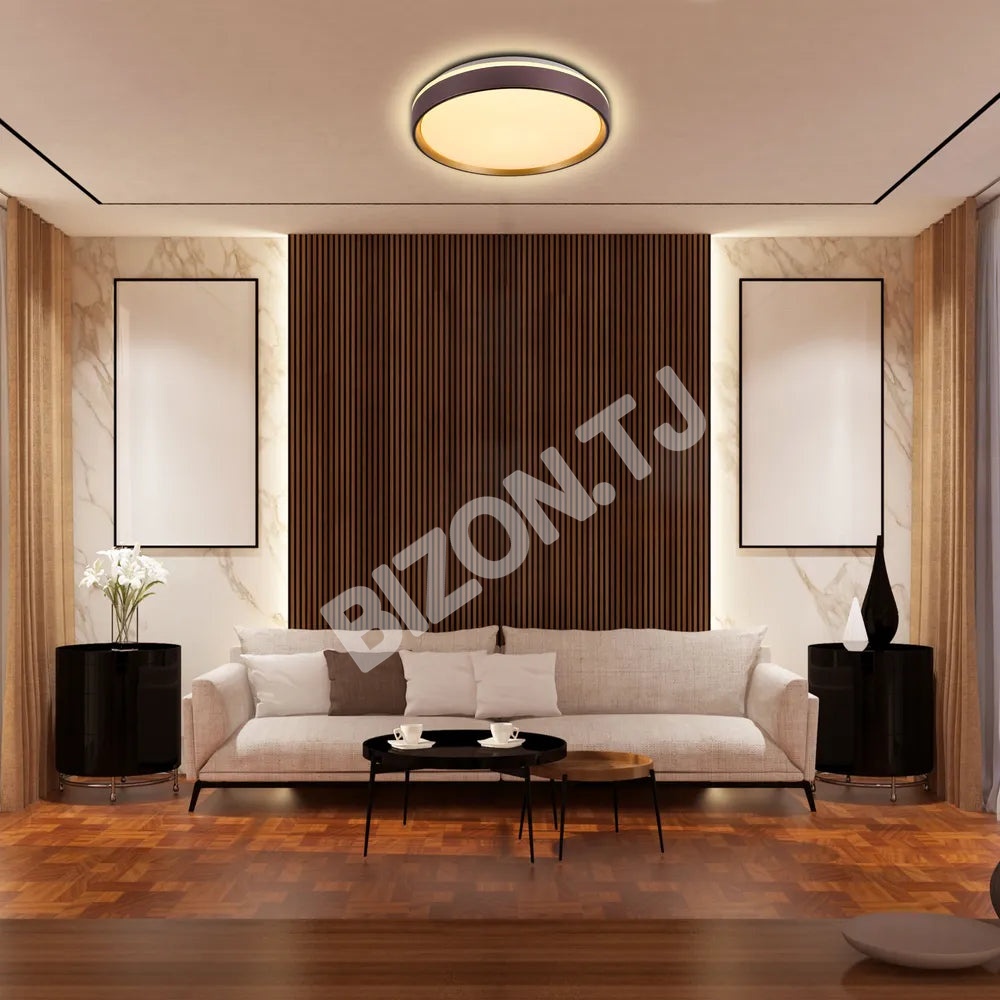 Светильник LED потолочный Светильник LUCE-400 30Wx2 фиолетовый золотой D4, 165-16012 3