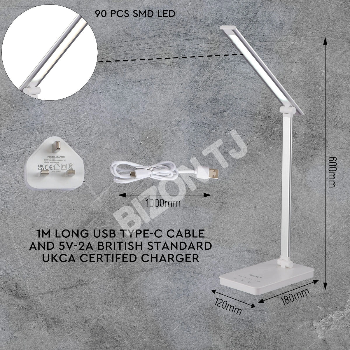 Настольный светильник LED JB502 10W5V550 лм BL3000K6000KUK, 130-03618 2