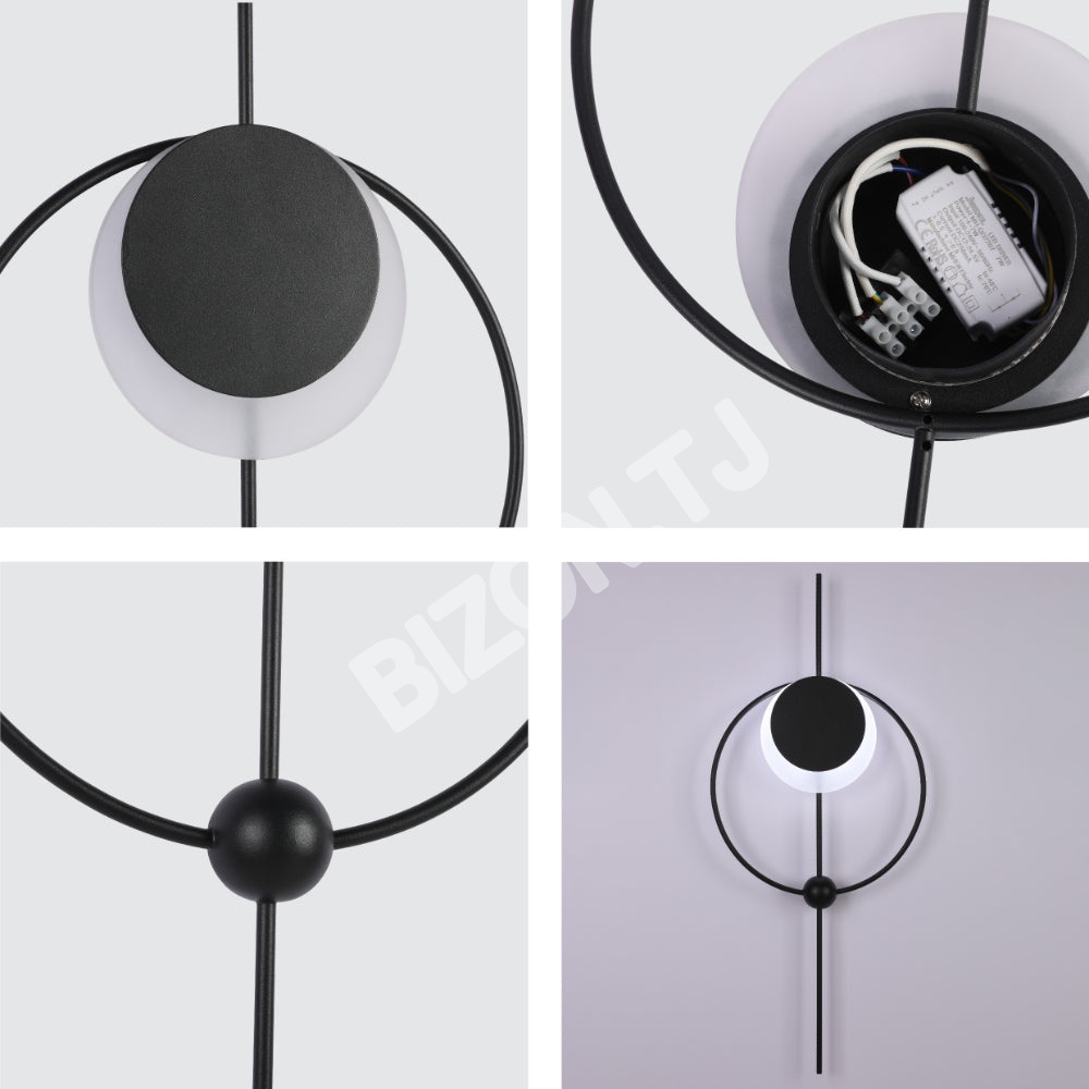 Designer Geometric Moon in круглый современный LED настенный, 182-03432 7