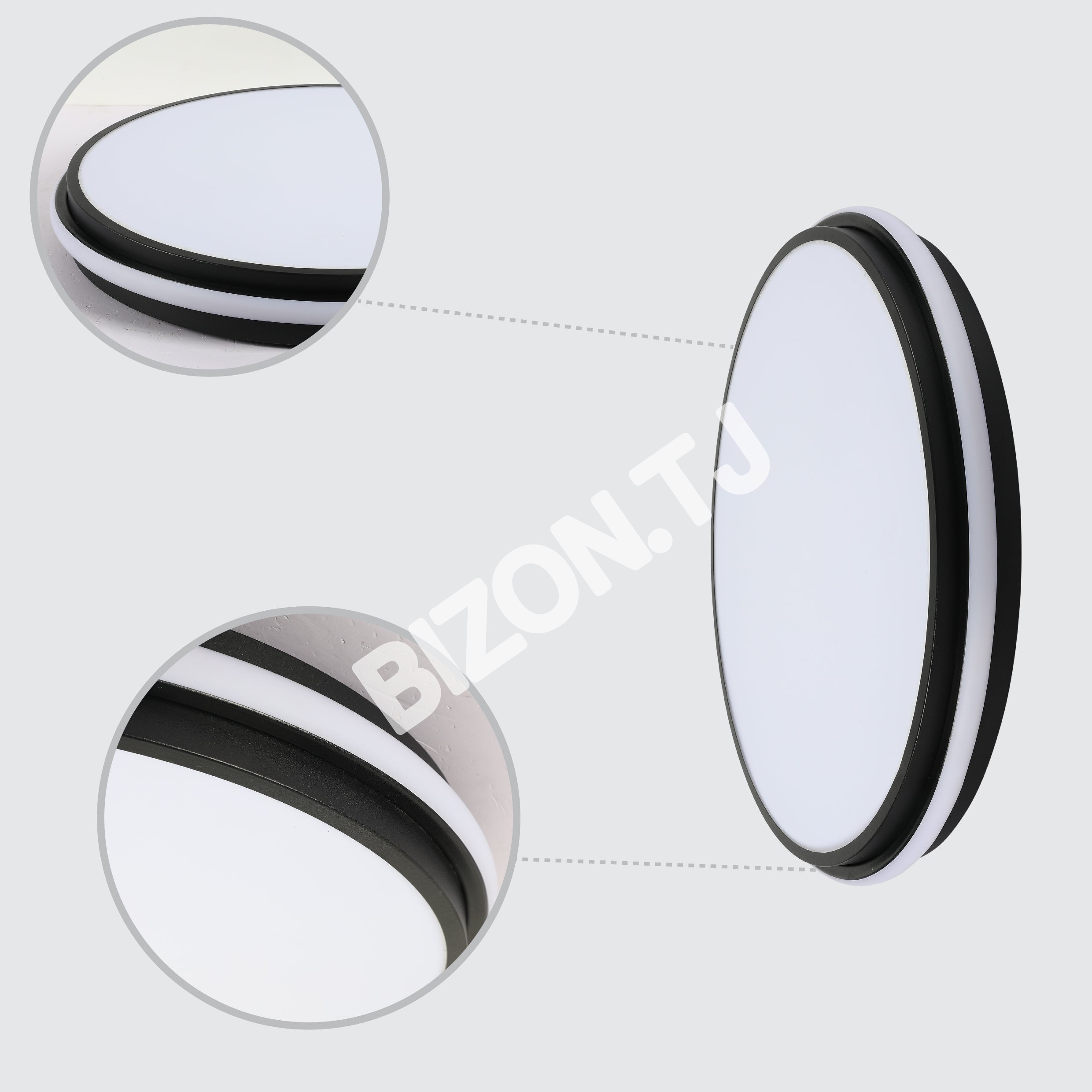 LED круглый 36 Вт черный белый D500 3CCT, 154-17342 5
