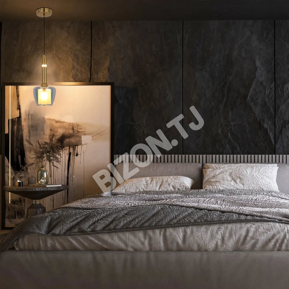 Люстра 66975-1A Smoke 1xE27+LED 3000 К, 159-18304 3