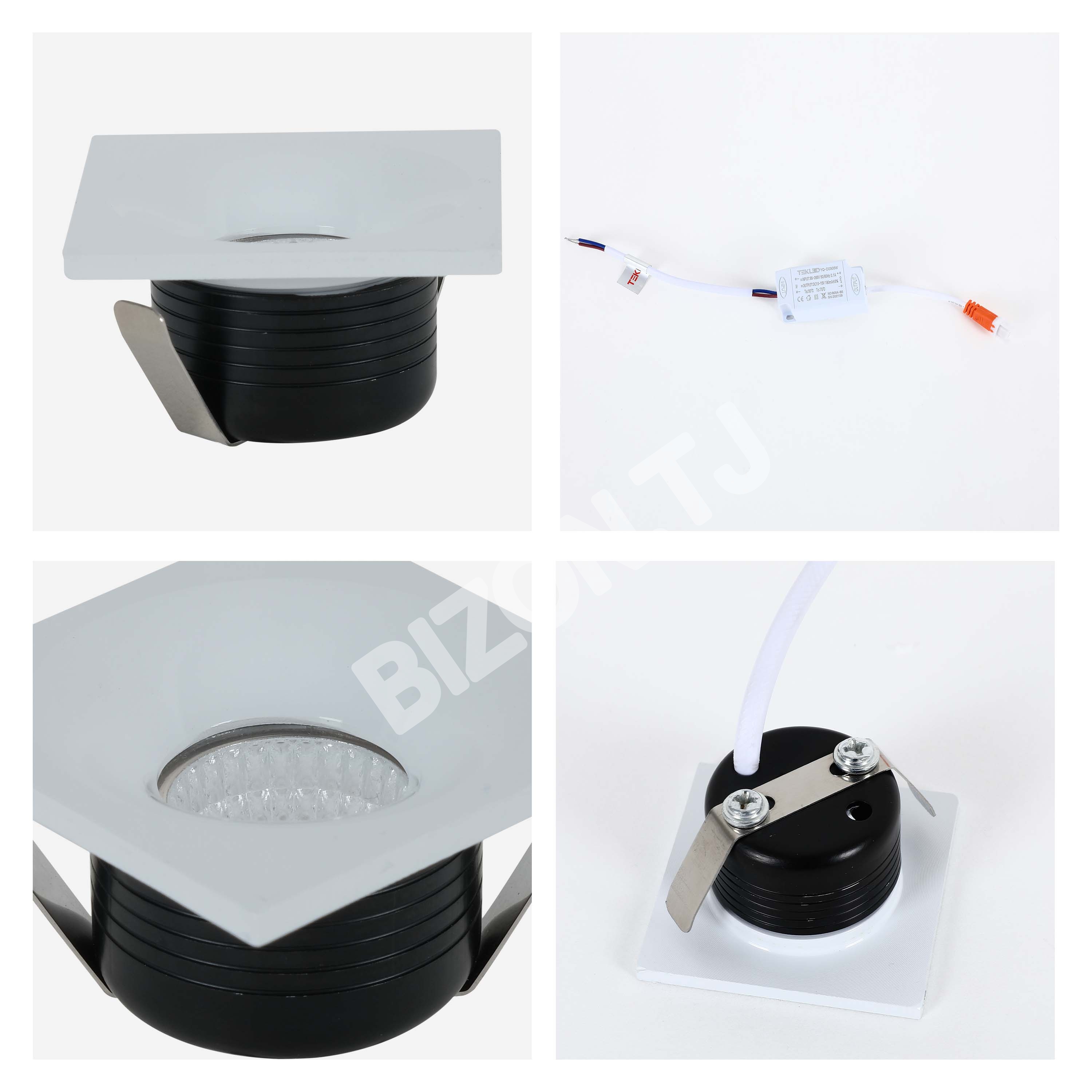 Светильник LED M102WCOB квадратный 3 Вт белый 260MA 4500K100, 145-03064 6