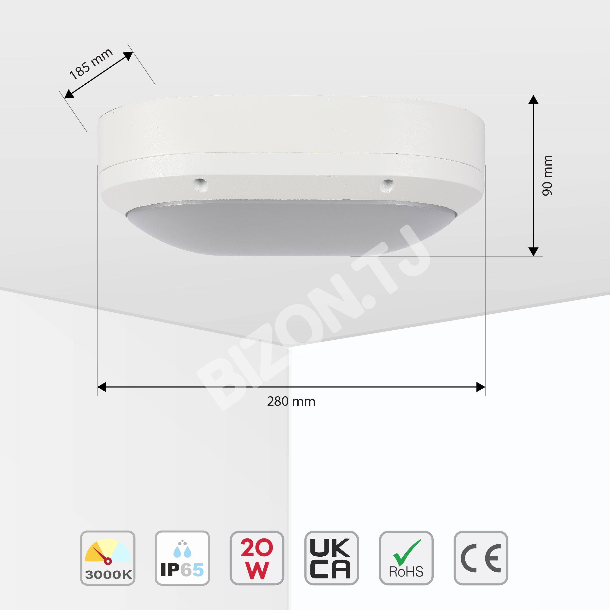 Светильник FD016-4 20 Вт серебристый серый 6000 К IP6518, 181-03406 5