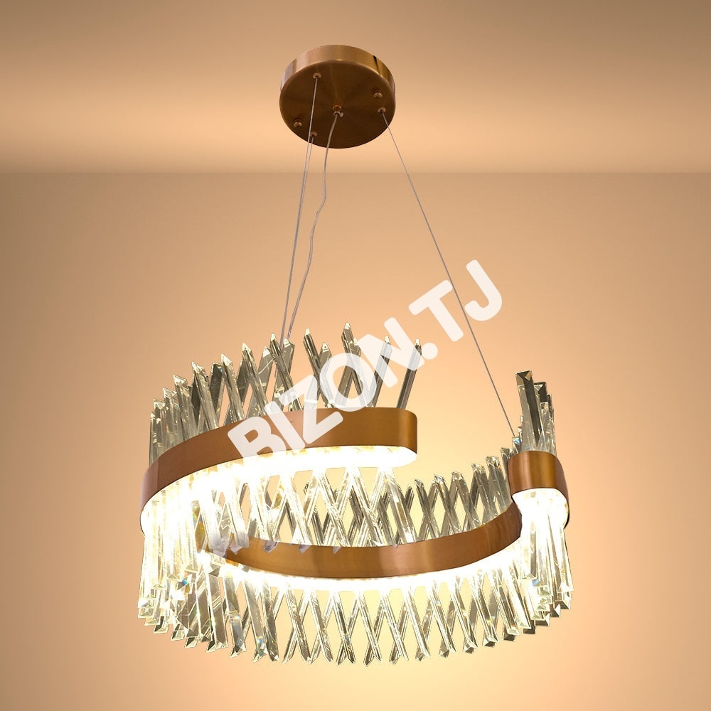 Люстра SY6026-D600 60 Вт 3000-6000 К CRYSTAL+B.BRONZ, 158-19844