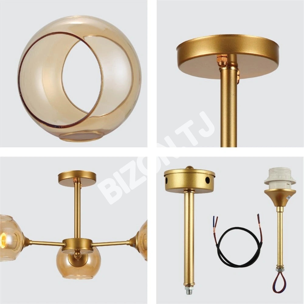 Люстра 52012 3xE27 CHAMPAGNE+золотой, 159-17632 10