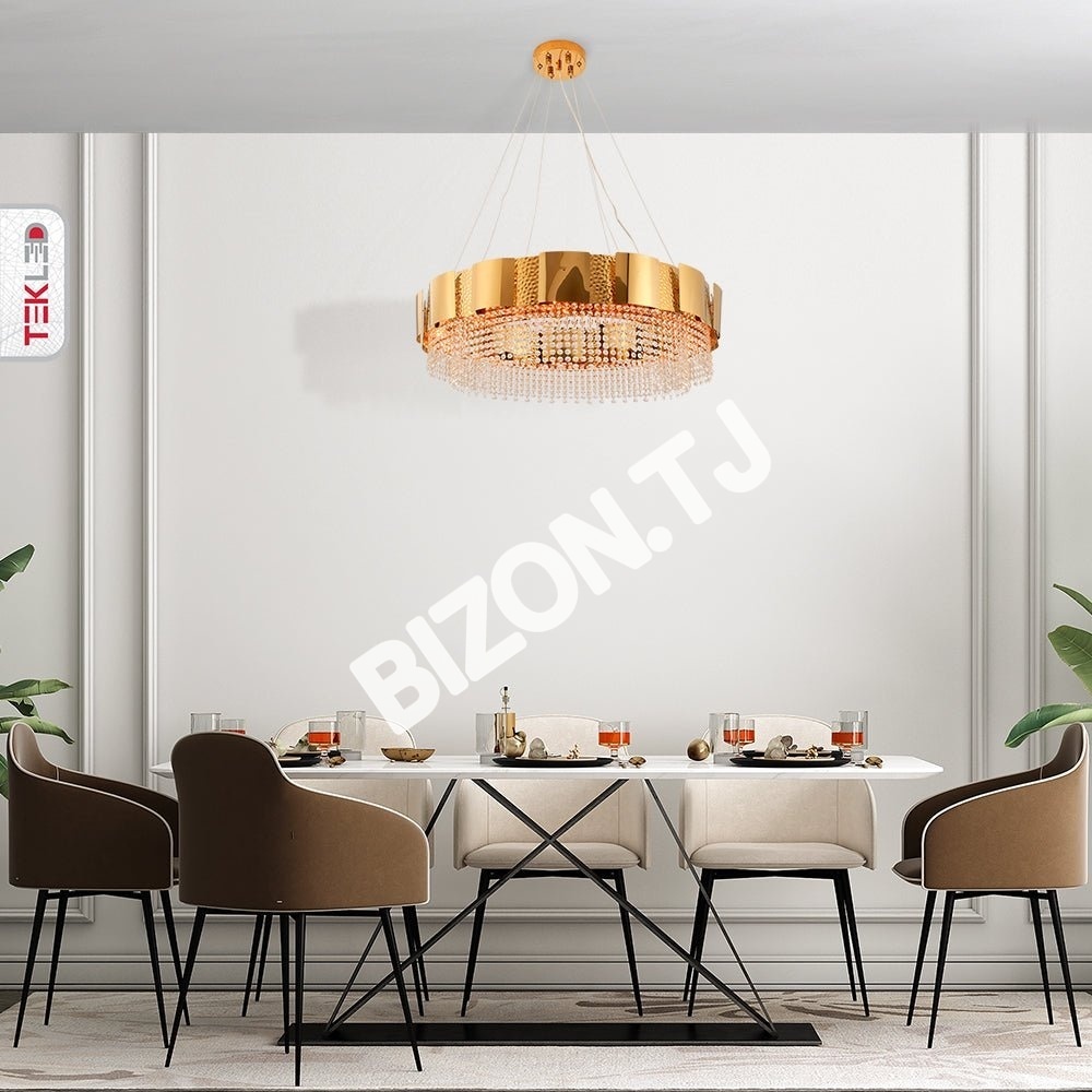 Светильник Octagon Crystal золотой металл Chandelier потолочный светильник D800 с 12xE14, 156-19578 15