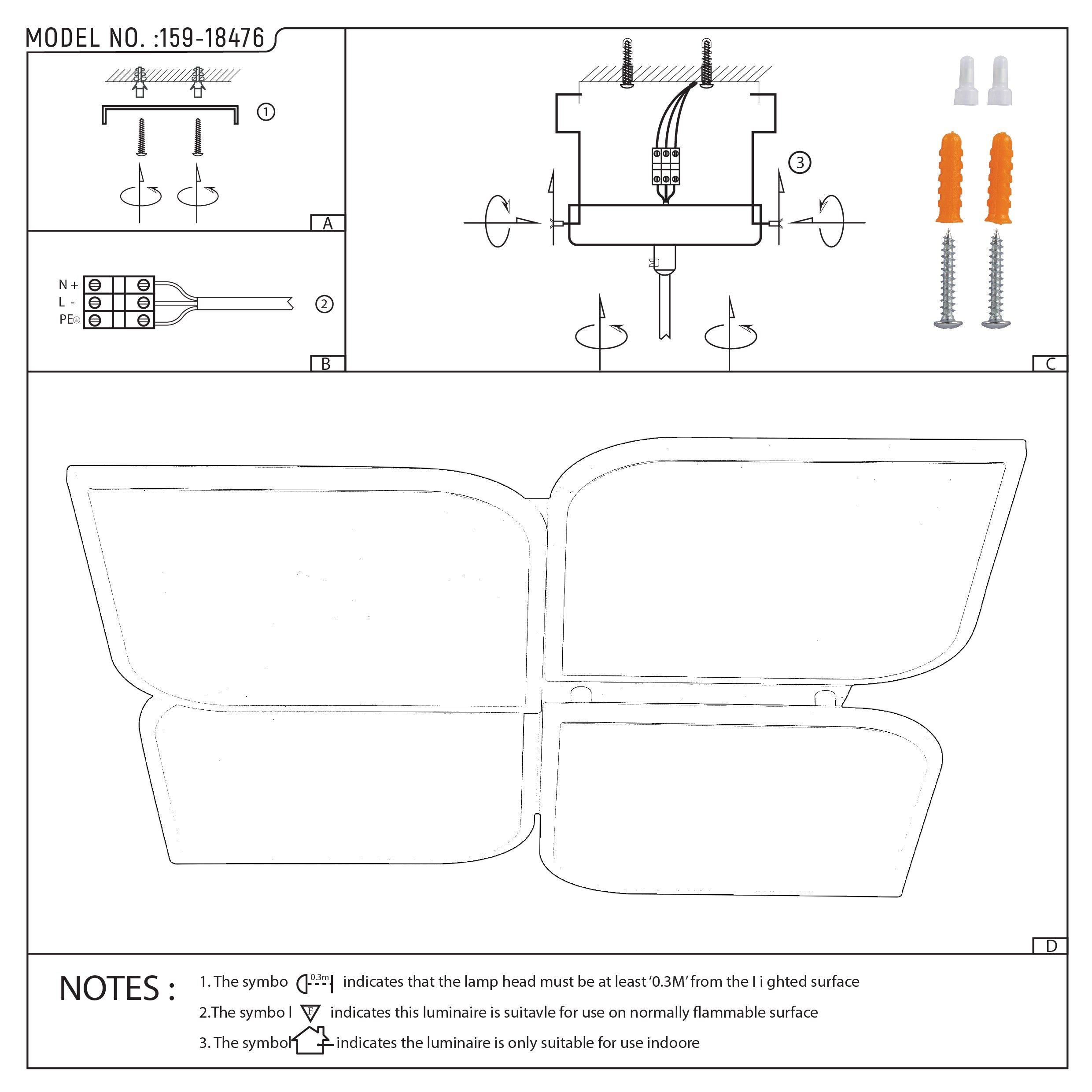 Люстра LED BS0732 500×500 38 Вт 3CCT, 159-18476 5