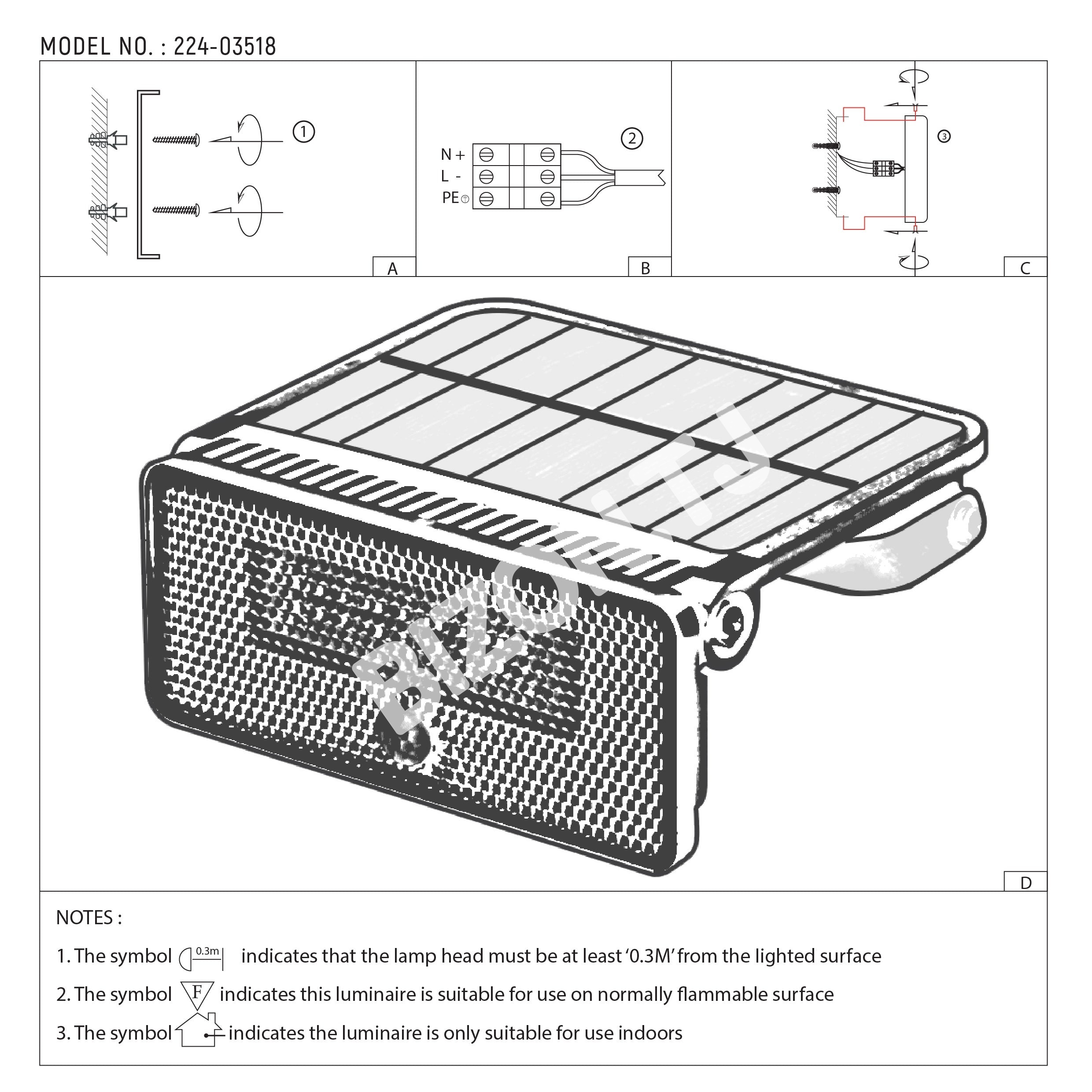 Светильник Solar светильник AG-SW3-1600 черный 6000 К 1600 лм, 224-03518 8