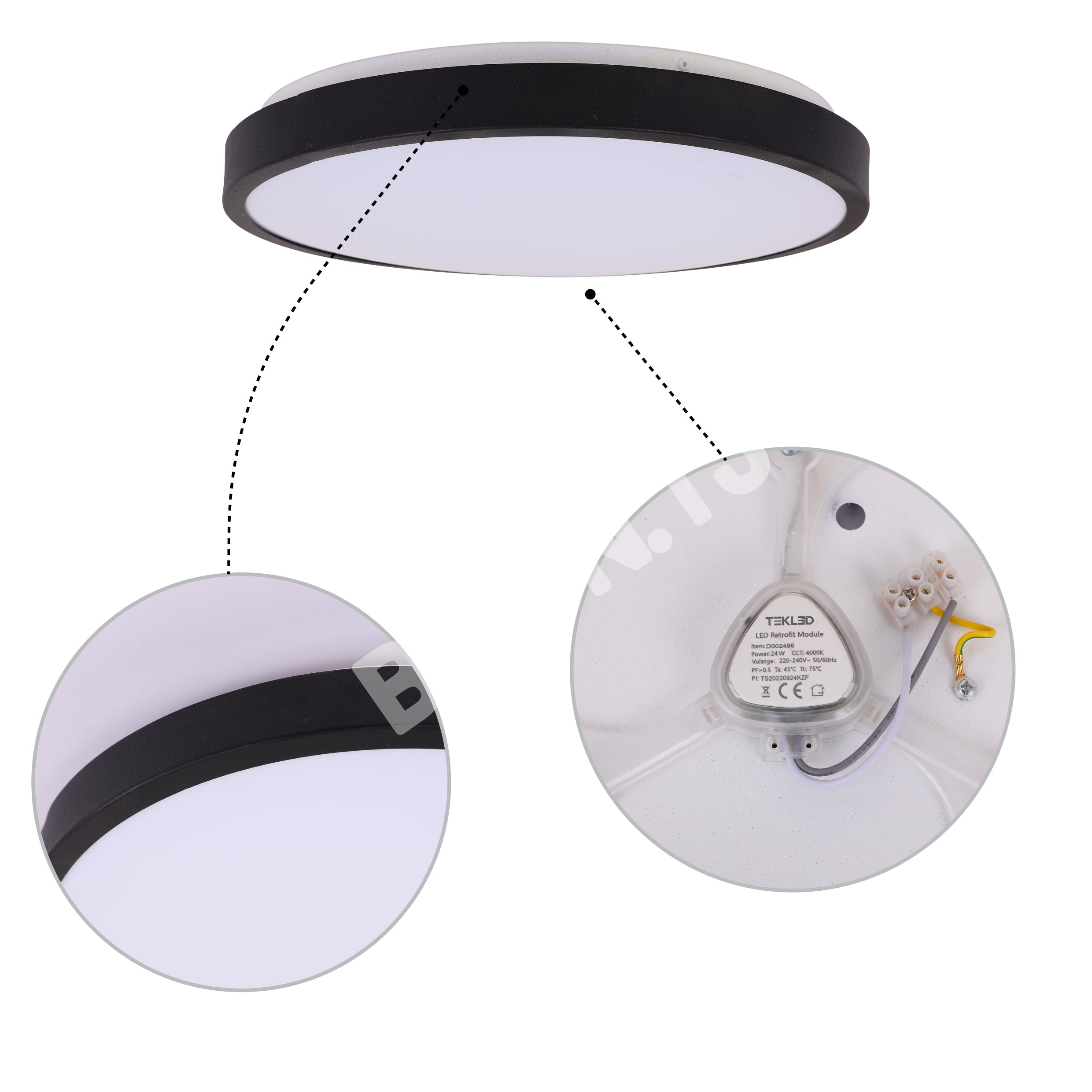 Светильник LED BELLA-рамка 24 Вт черный 6000 К, 118-03242 10