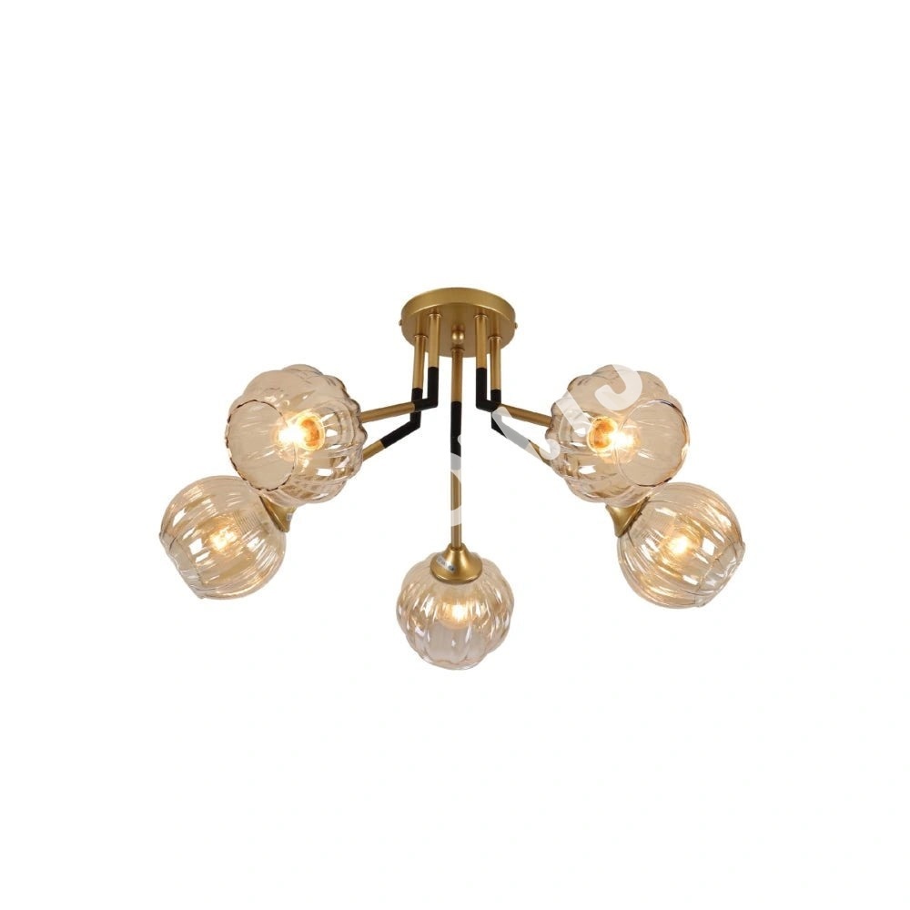 Люстра 52038 5xE27 CHAMPAGNE+золотой+BLACK1, 159-17662 4