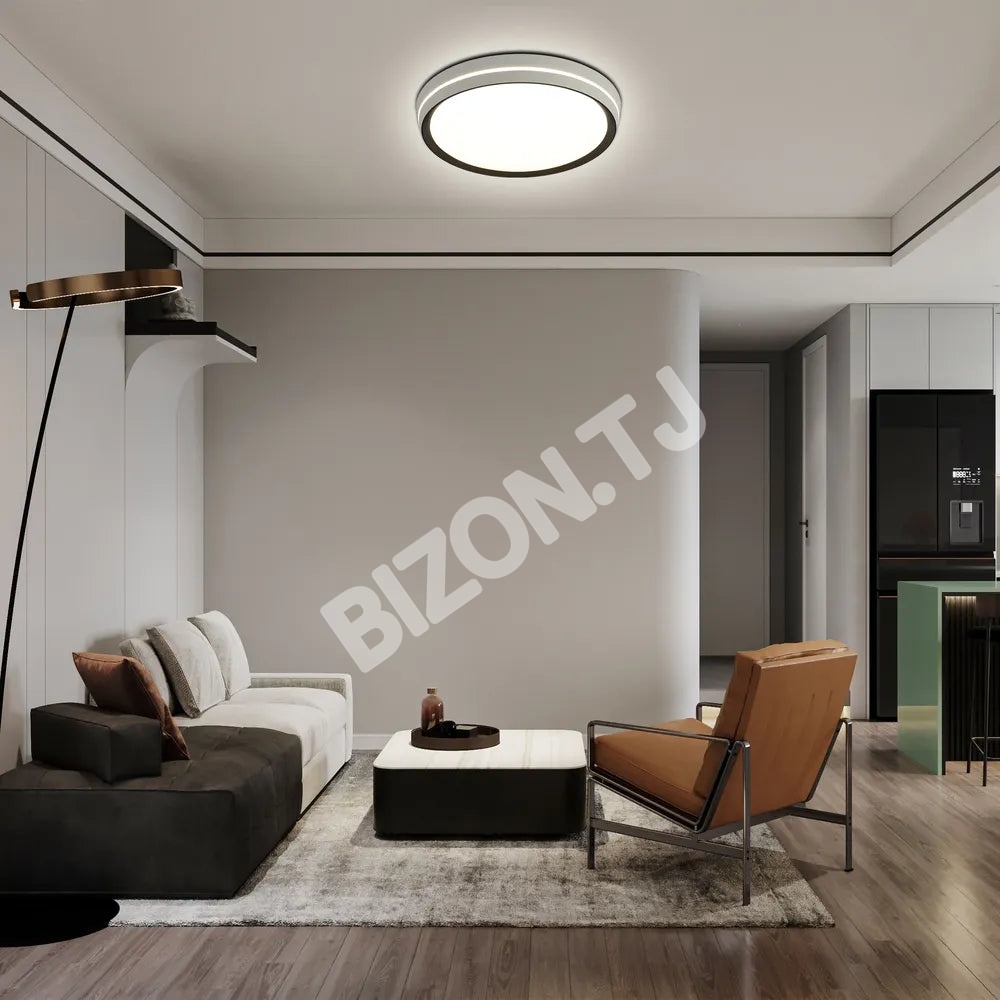 Светильник LED потолочный Светильник EGLO 30Wx2 черный D400 6000 К / 40, 165-16026 2